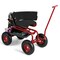Multi-Purpose Heavy Duty Frame Rolling Garden Scooter with Comfortable Seat and Back Storage Basket
